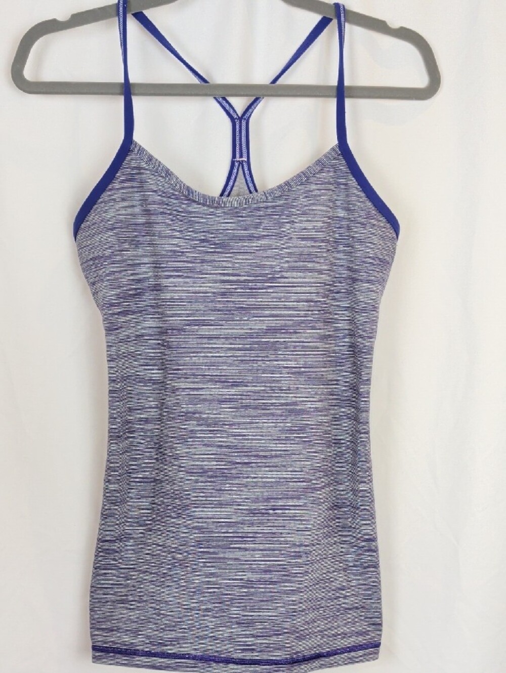Lululemon Purple Striped Power Y Tank Top Size 6
